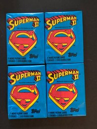 1980 Topps Superman II Wax Pack Lot Of 4