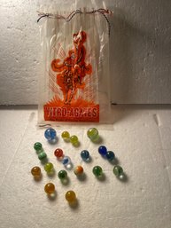 Vintage Vitro Marble-1940s - Lot Of 19 - Vitro Bag