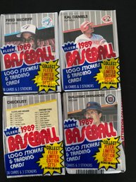 1989 Fleer Baseball Cello Pack Lot Of 4