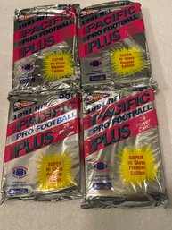 1991 Pacific Plus Pro Football Cards - 4 Sealed Packs - 28 Card Packs -  Possible Favre Rookie?