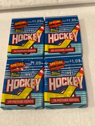 1991 Topps Hockey Cello  4 - SEALED Lemieux, Gretzky!