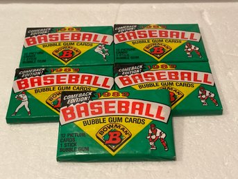 1989 Bowman Wax Pack Lot Of 5. Ken Griffey JR Rookie!!!