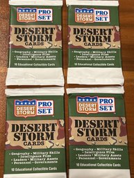 1991 Desert Storm Pro Set Lot Of (4) Unopened Wax Packs