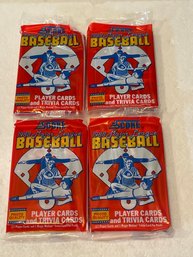 1988 Score Baseball Card Pack Lot Of 4