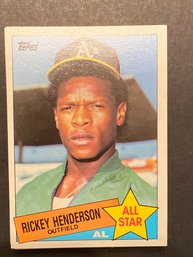 1985 Topps Rickey Henderson Baseball Card Lot Of 25