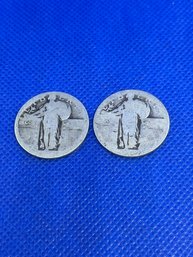 Standing Liberty Quarter - No Visible Dates - Lot Of 2