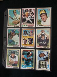 1978 Topps Baseball Card Lot Of 18.