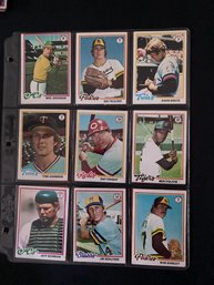 1978 Topps Baseball Card Lot Of 18.