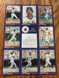 RARE! 1984 NY Mets Uncut Sheet Of Baseball Cards
