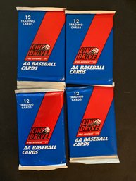 1991 Line Drive Baseball Card Pack Lot Of 4