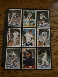 Lot Of (18) 1980s New York Yankees Baseball Cards
