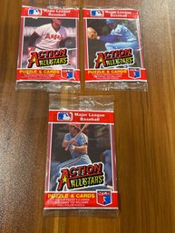 1984 Donruss Action All Stars Lot Of (3) Unopened Packs.