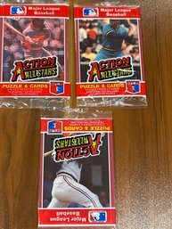 1984 Donruss Action All Stars Lot Of (3) Unopened Packs.