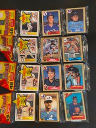 1987 Topps Baseball Card Rack Pack Lot Of 4