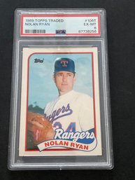 1989 Topps Traded Baseball Card Nolan Ryan PSA 6