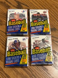 1988 Fleer Cello Packs Unopened Lot Of (4)