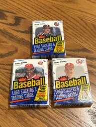 1988 Fleer Cello Packs Unopened Lot Of (3)