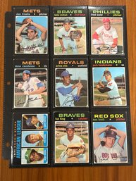 1971 Topps Lot Of (18) Assorted Baseball Cards