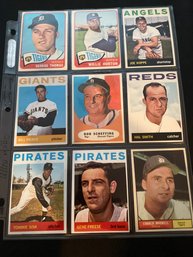Vintage Topps Baseball Card Lot Of 9