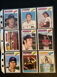 1977 Topps BaseballCard Lot Of 9