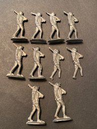 Vintage Lead Toy Soldier Lot Of 10