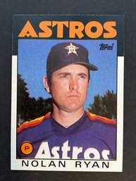 1986 Topps Baseball Nolan Ryan Color Shift Error