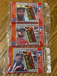 1983 Donruss Action All Stars Lot Of (3) Unopened Packs.