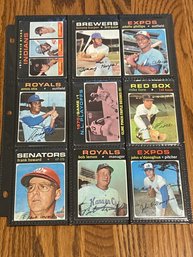 1971 Topps Lot Of (18) Assorted Baseball Cards
