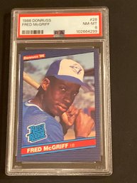 1986 Donruss Fred McGriff PSA 8 Rookie RC HOF