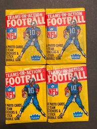 1981 Fleer Teams In Action Unopened Pack  Lot Of 4