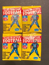 1981 Fleer Teams In Action Unopened Pack  Lot Of 4