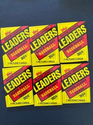 1987 Topps Mini Leaders Baseball Wax Pack Lot Of 6