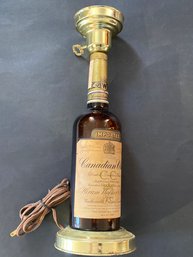 Liquor Bottle Lamp. Works!!