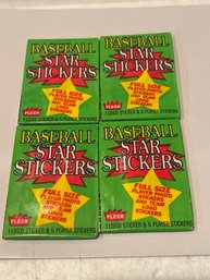 1986 FLEER Baseball Star Stickers - Unopened Sealed Wax Packs