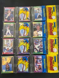 1989 Donruss Baseball Rack Pack Lot Of 4.   Possible Griffey Rookie!