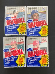 1989 Fleer Baseball Cello Pack Lot Of 4