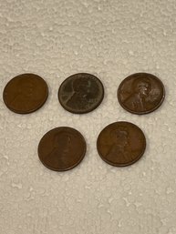 Wheat Pennies 1928 Lot Of 5