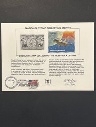 1981 National Stamp Collection Month Souvenir Card