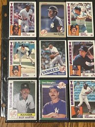 Lot Of (18) 1980s New York Yankees Baseball Cards