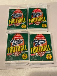 1990 Fleer Football  Wax Packs Lot Of 4