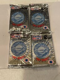 1991 Pro Set Football Series 1 Pack Lot Of 4