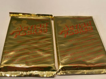 LOT OF 2 -  1991 ACTION PACKED FOOTBALL UNOPENED FACTORY SEALED 6 CARD PACKS