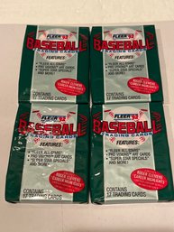 1992 Fleer Baseball Card Lot Of 4