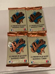 MLB LEAF STUDIO HERITAGE BASEBALL 1992 SERIES I UNOPENED PACK LOT (4)