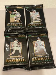 1992 Pinnacle Series Two Baseball Pack Lot Of 4