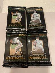 1992 Pinnacle Series Two Baseball Pack Lot Of 4