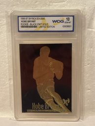 Graded Gem-Mint 10 KOBE BRYANT 1996 Skybox 23K Black Gold ROOKIE Card