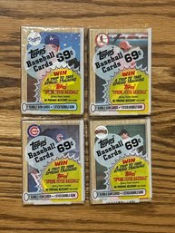 1987 Topps Cello Packs Lot Of 4
