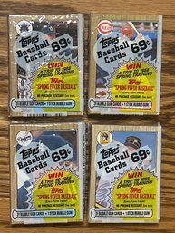 1987 Topps Cello Packs Lot Of 4