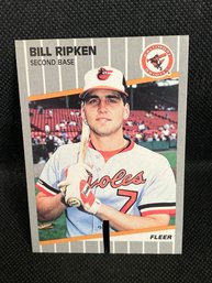 1989 Fleer Billy Ripken Error Card Saw Cut F-face